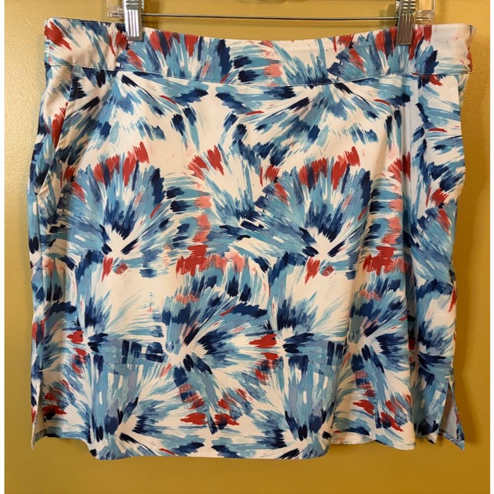 Izod Golf Women's Blue Floral Print Athletic Skort -‎ Size 12